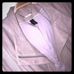 White House/Black Market Leather Jacket